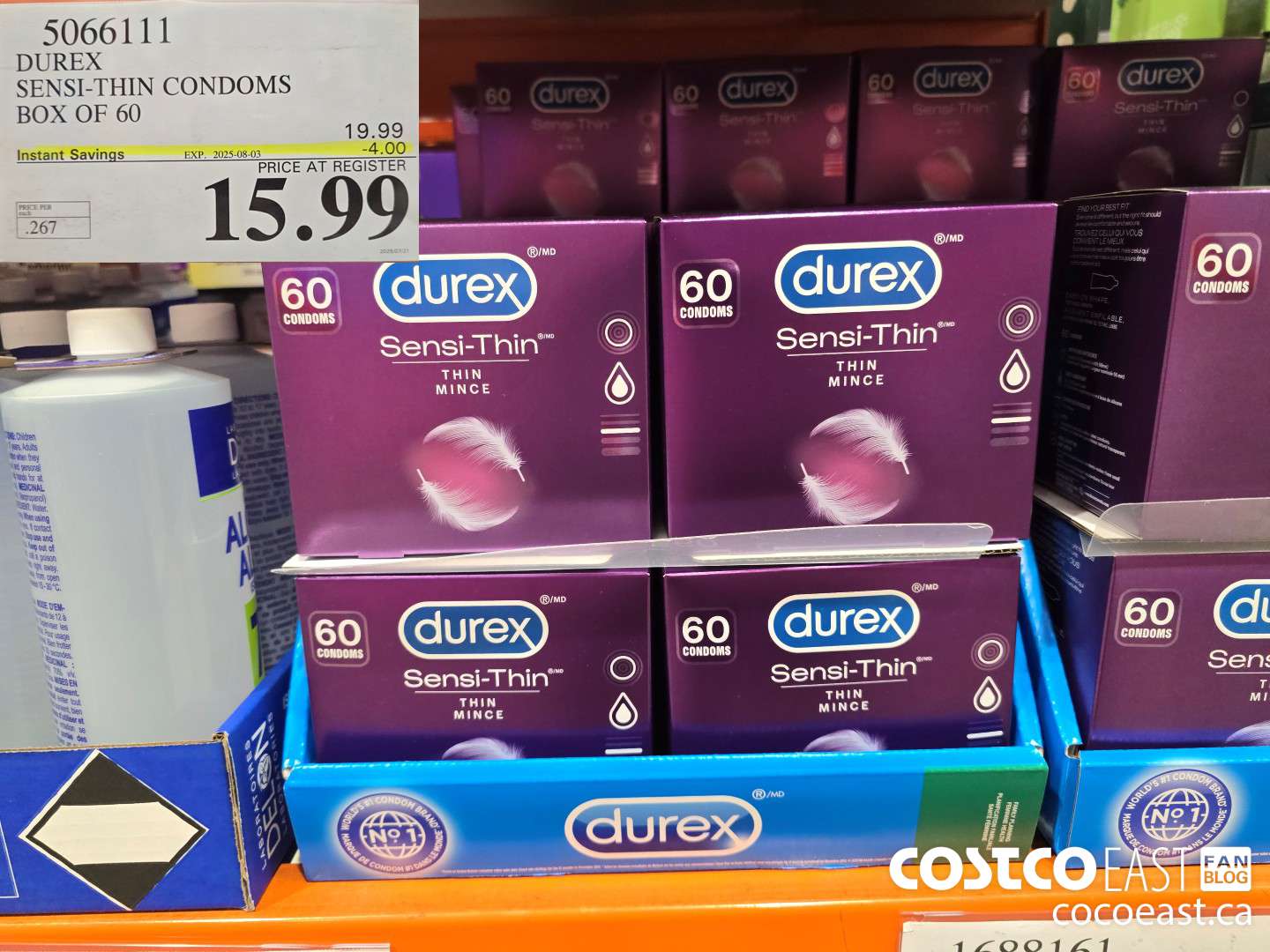 5066111 DUREX SENSI-THIN CONDOMS BOX OF 60 ($4.00 INSTANT SAVINGS EXPIRES ON 2025-08-03) $15.99