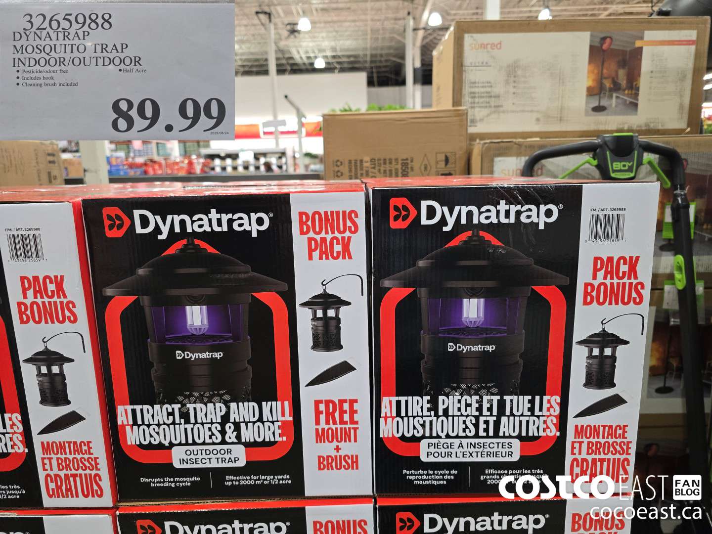 3265988 DYNATRAP MOSQUITO TRAP INDOOR/OUTDOOR $89.99