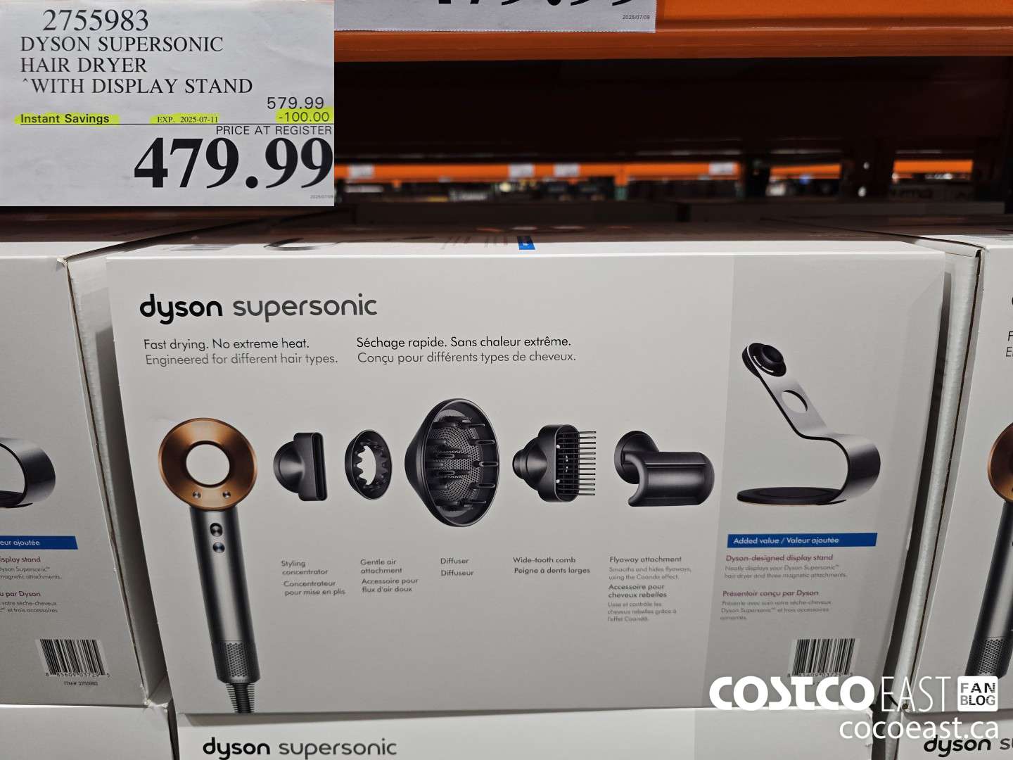 2755983 DYSON SUPERSONIC HAIR DRYER WITH DISPLAY STAND ($100.00 INSTANT SAVINGS EXPIRES ON 2025-07-11) $479.99