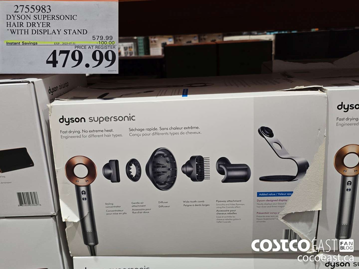 2755983 DYSON SUPERSONIC HAIR DRYER WITH DISPLAY STAND ($100.00 INSTANT SAVINGS EXPIRES ON 2025-07-31) $479.99