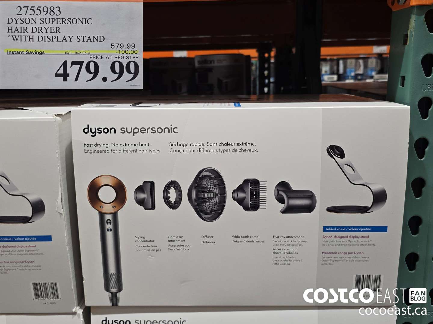2755983 DYSON SUPERSONIC HAIR DRYER WITH DISPLAY STAND ($100.00 INSTANT SAVINGS EXPIRES ON 2025-07-31) $479.99