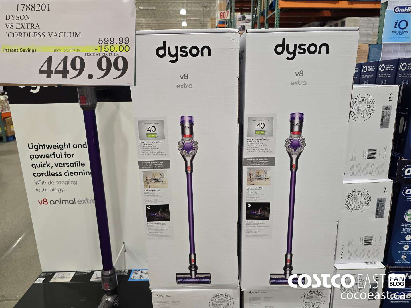 1788201 Dyson V8 EXTRA CORDLESS VACUUM ($150.00 INSTANT SAVINGS EXPIRES ON 2025-07-23) $449.99