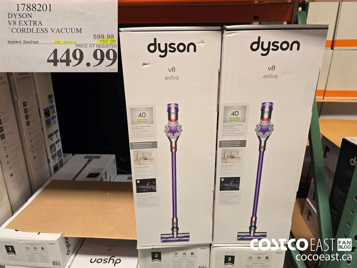 1788201 Dyson V8 EXTRA CORDLESS VACUUM ($150.00 INSTANT SAVINGS EXPIRES ON 2025-07-30) $449.99
