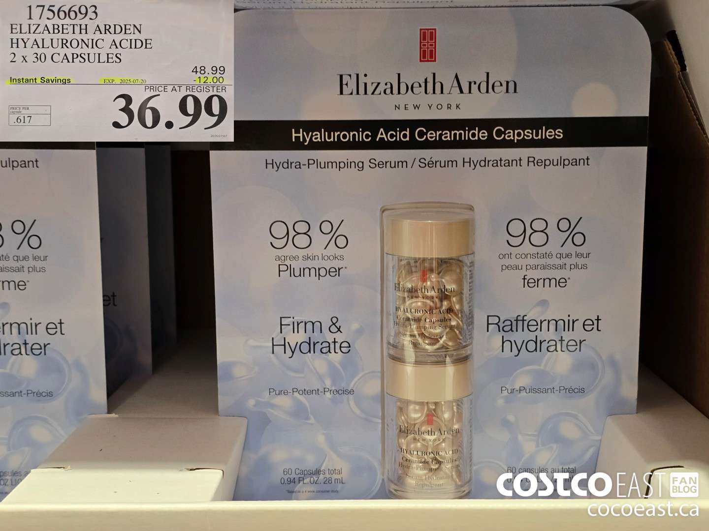 1756693 ELIZABETH ARDEN HYALURONIC ACID 2 x 30 CAPSULES ($12.00 INSTANT SAVINGS EXPIRES ON 2025-07-20) $36.99