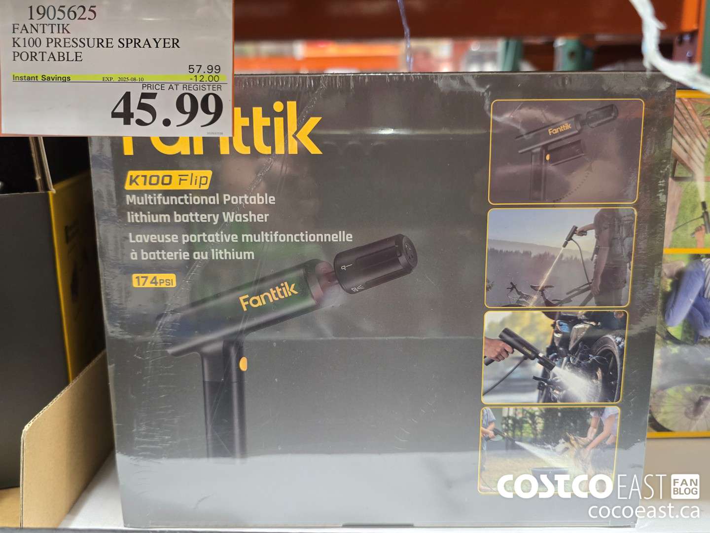 1905625 FANTTIK K100 PRESSURE SPRAYER PORTABLE ($12.00 INSTANT SAVINGS EXPIRES ON 2025-08-10) $45.99