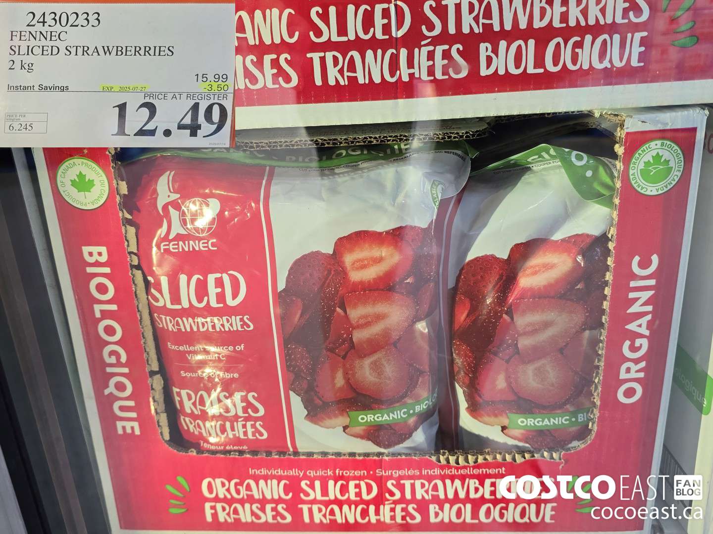 2430233 FENNEC SLICED STRAWBERRIES 2 KG ($3.50 INSTANT SAVINGS EXPIRES ON 2025-07-27) $12.49
