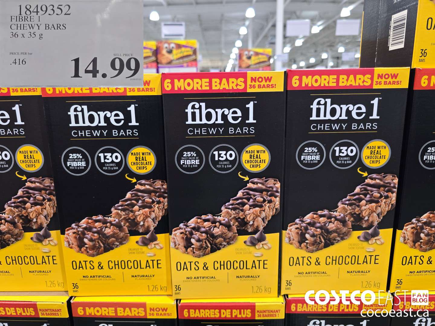 1849352 FIBRE 1 CHEWY BARS 36 x 35 g $14.99
