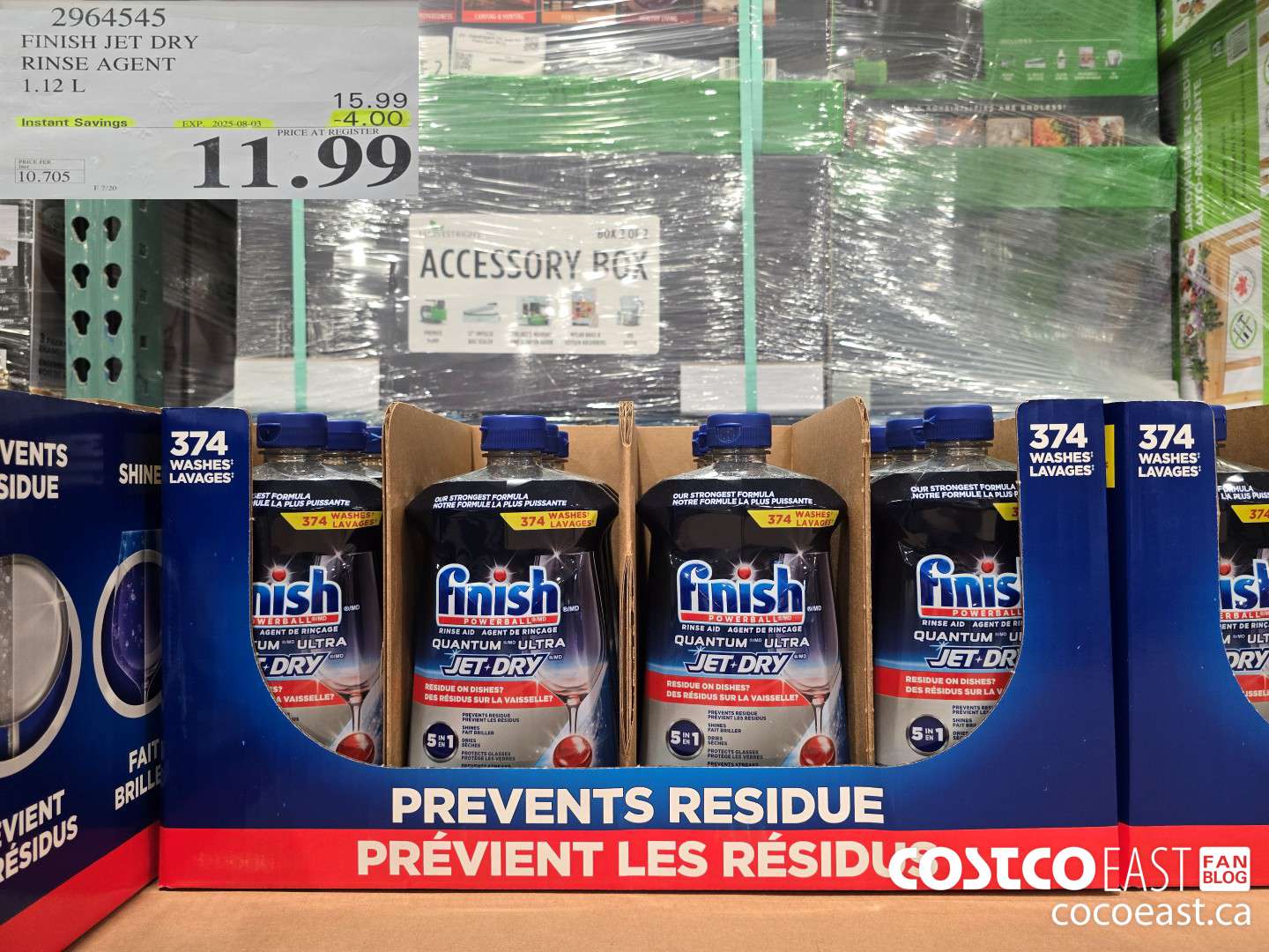 2964545 FINISH JET DRY RINSE AGENT 1.12 L ($4.00 INSTANT SAVINGS EXPIRES ON 2025-08-03) $11.99