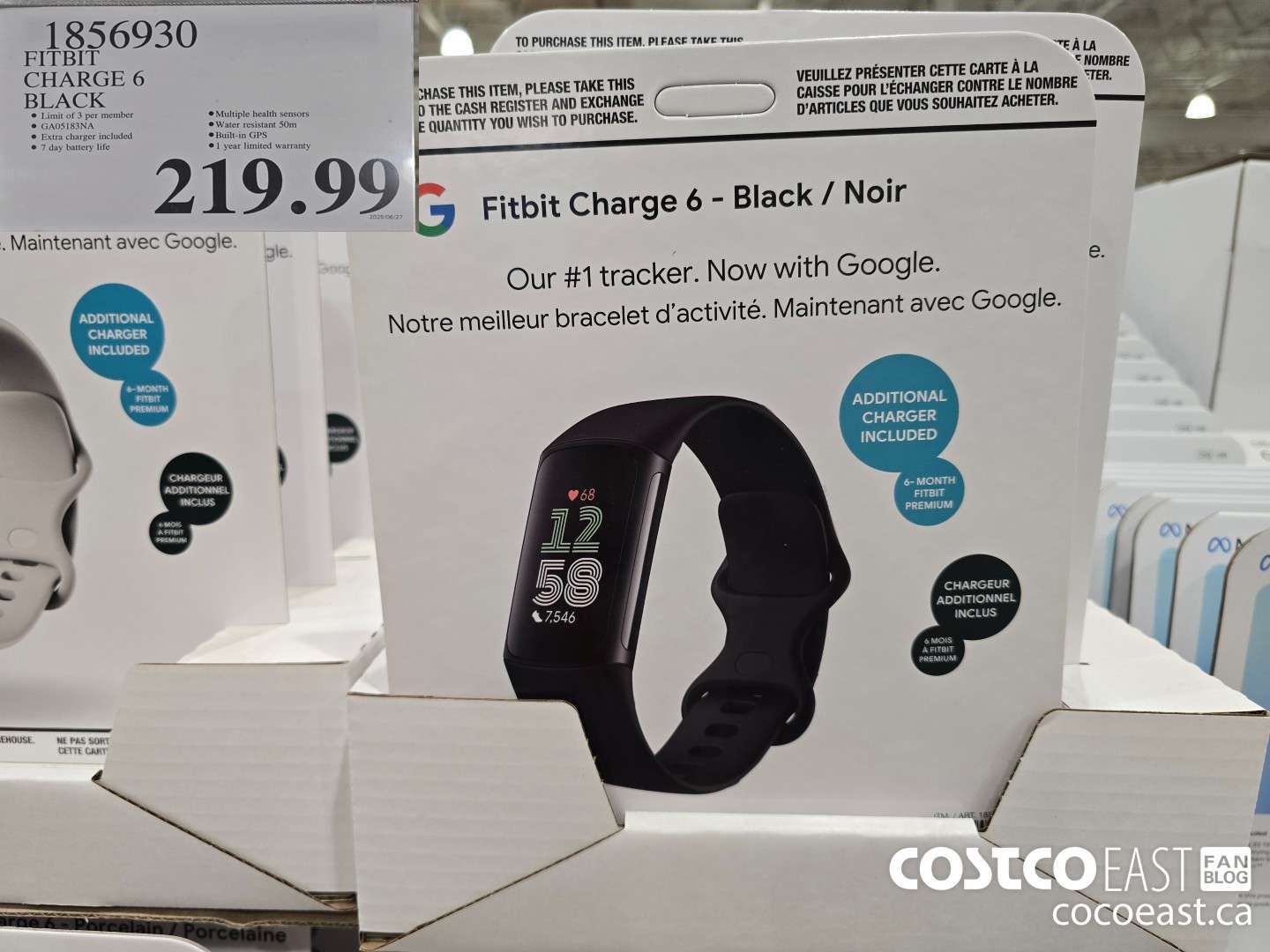 1856930 FITBIT CHARGE 6 BLACK $219.99