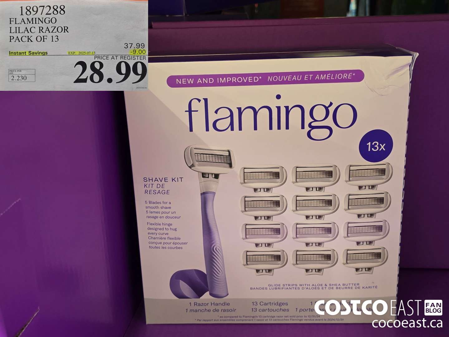 1897288 FLAMINGO LILAC RAZOR PACK OF 13 ($9.00 INSTANT SAVINGS EXPIRES ON 2025-07-13) $28.99