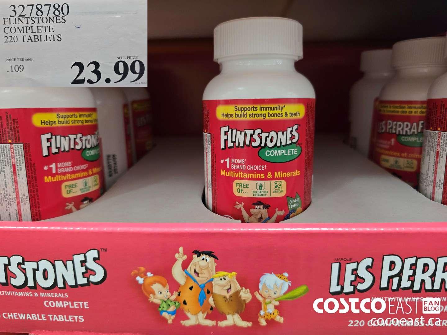 3278780 FLINTSTONES COMPLETE 220 TABLETS $23.99