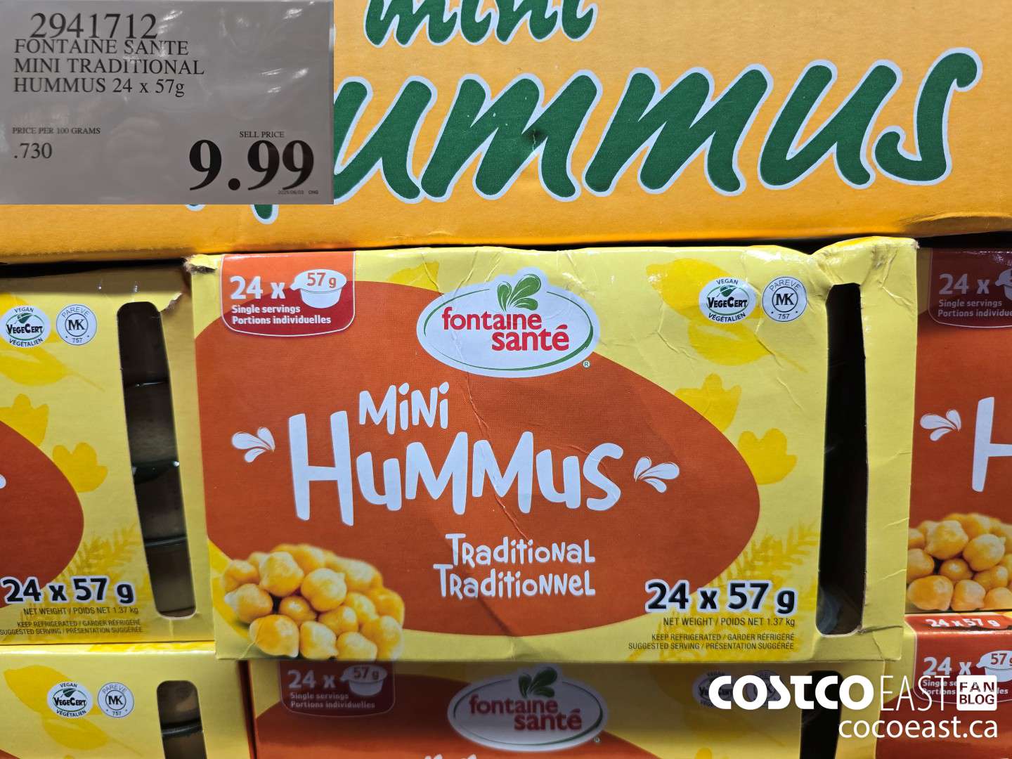 2941712 FONTAINE SANTE MINI TRADITIONAL HUMMUS 24 x 57g $9.99