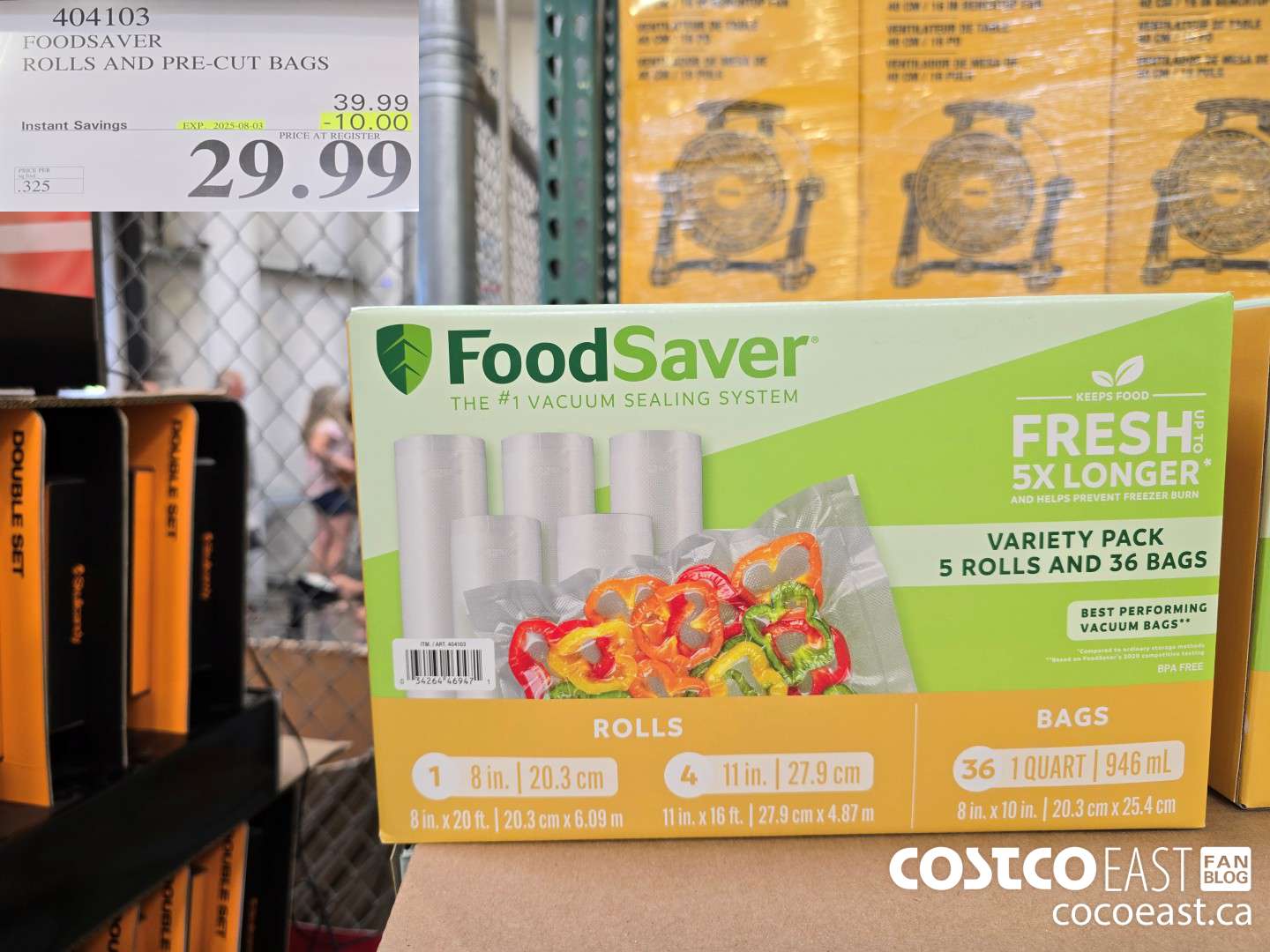 404103 FOODSAVER ROLLS AND PRE-CUT BAGS ($10.00 INSTANT SAVINGS EXPIRES ON 2025-08-03) $29.99