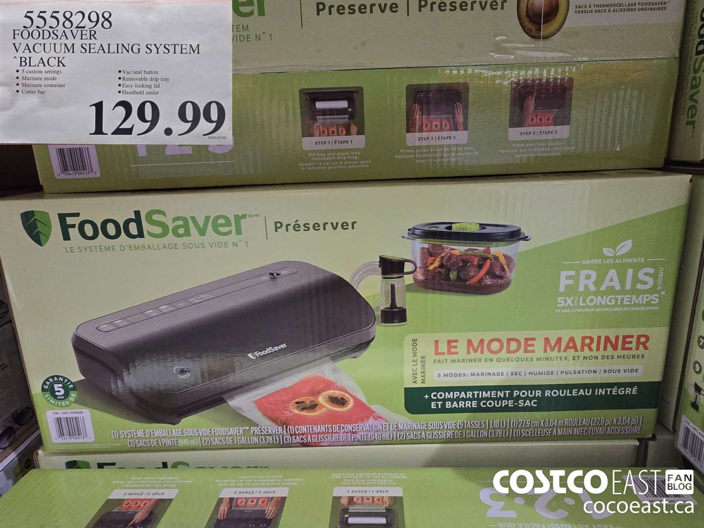 5558298 FOODSAVER VACUUM SEALING SYSTEM BLACK $129.99