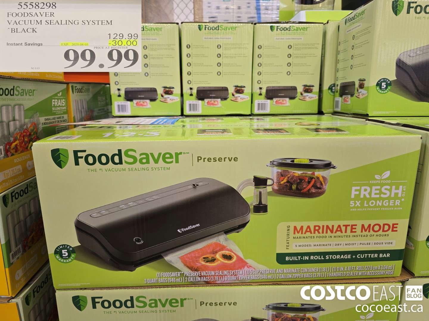 5558298 FOODSAVER VACUUM SEALING SYSTEM BLACK ($30.00 INSTANT SAVINGS EXPIRES ON 2025-08-03) $99.99