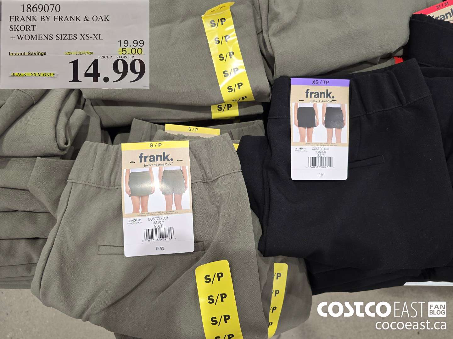 1869070 FRANK BY FRANK & OAK SKORT +WOMENS SIZES XS-XL ($5.00 INSTANT SAVINGS EXPIRES ON 2025-07-20) $14.99