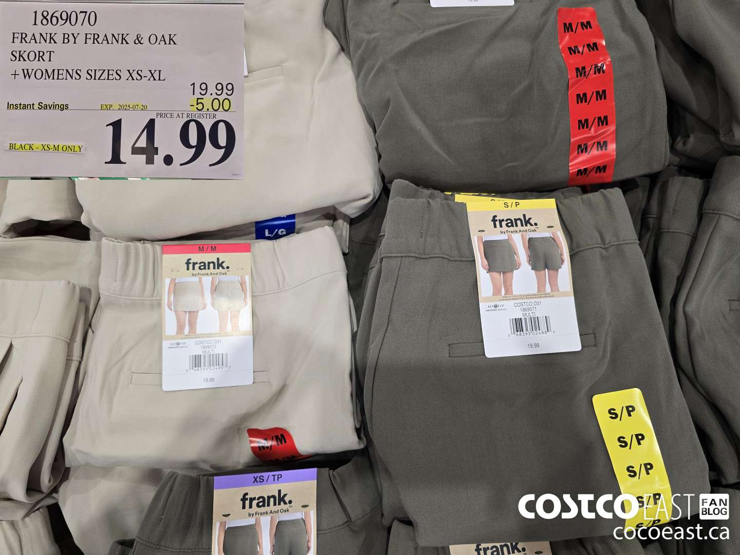 1869070 FRANK BY FRANK & OAK SKORT +WOMENS SIZES XS-XL ($5.00 INSTANT SAVINGS EXPIRES ON 2025-07-20) $14.99