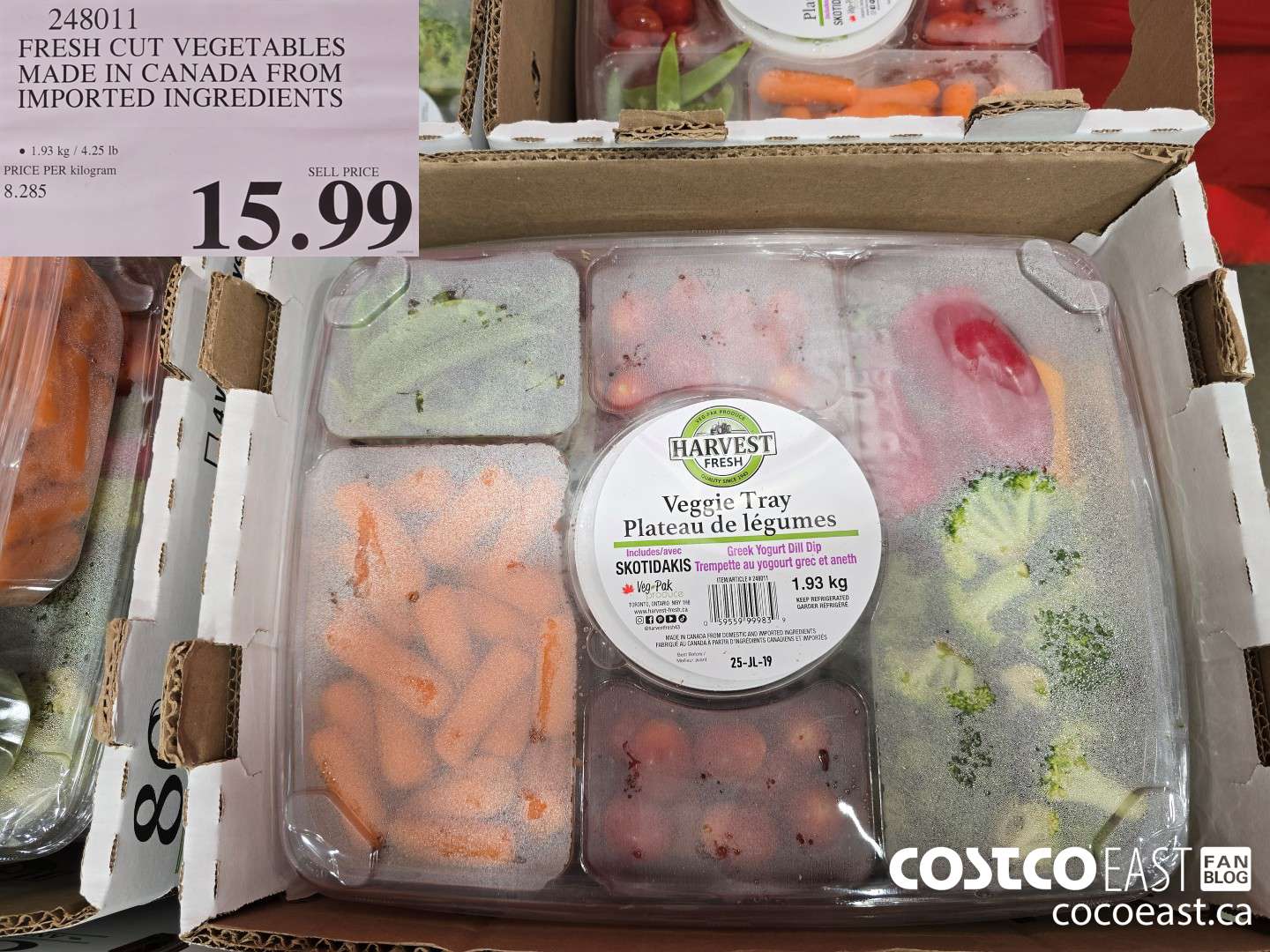 248011 FRESH CUT VEGETABLES MADE IN CANADA FROM IMPORTED INGREDIENTS $15.99