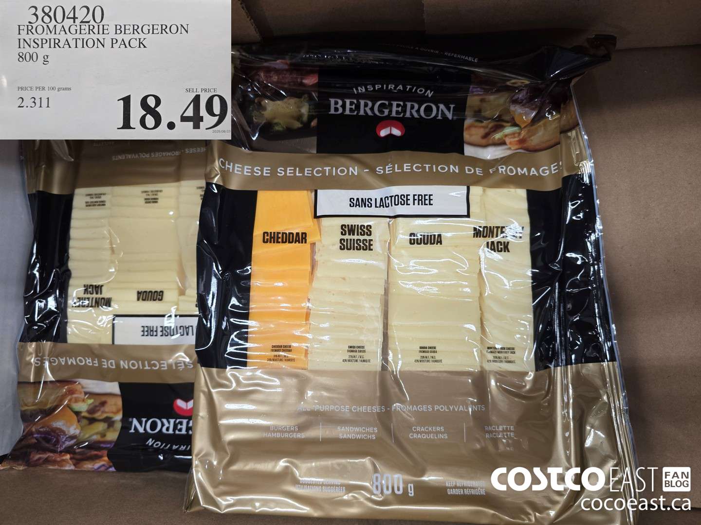 380420 FROMAGERIE BERGERON INSPIRATION PACK 800 G $18.49