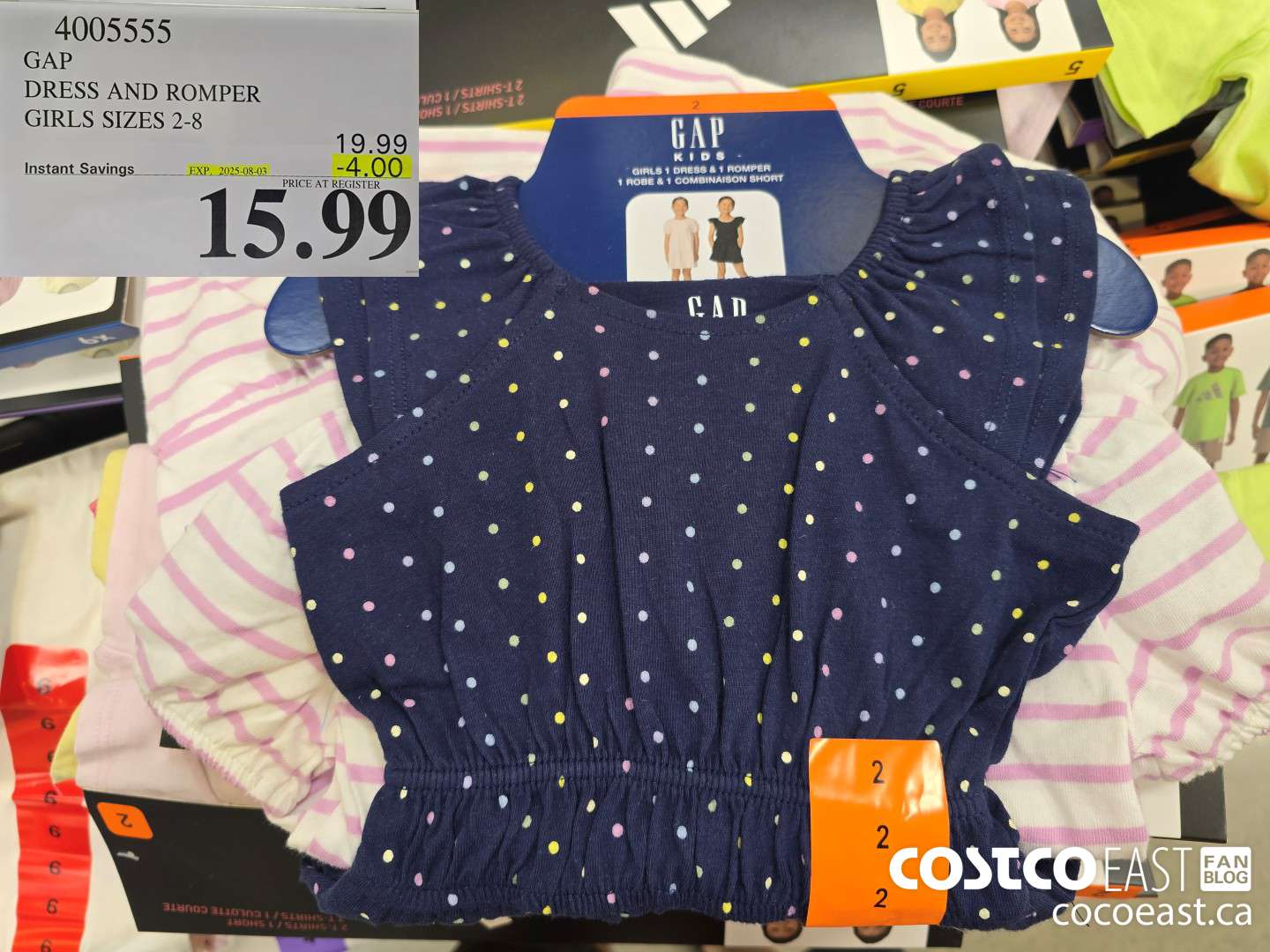 4005555 GAP DRESS AND ROMPER GIRLS SIZES 2-8 ($4.00 INSTANT SAVINGS EXPIRES ON 2025-08-03) $15.99