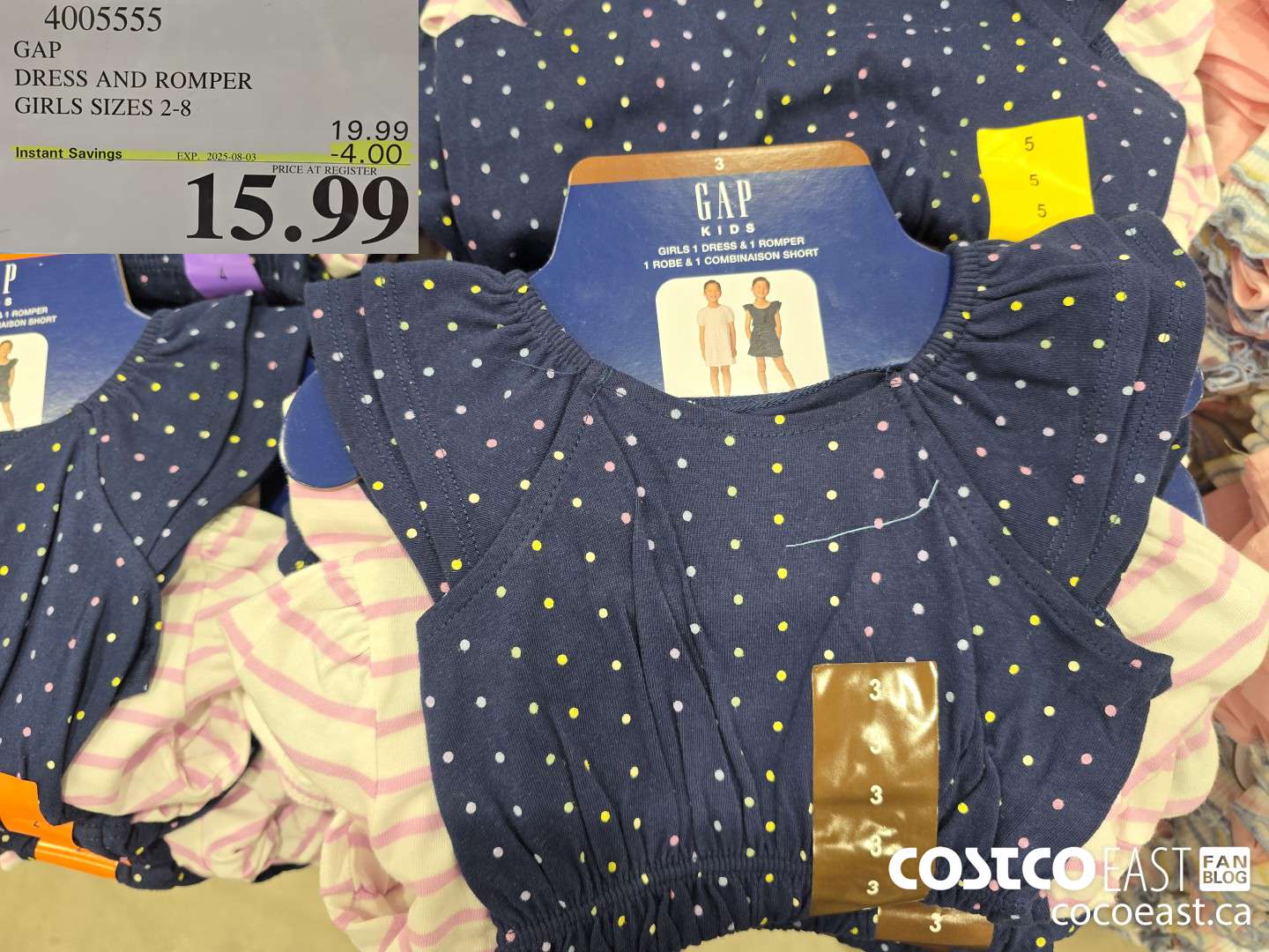 4005555 GAP DRESS AND ROMPER GIRLS SIZES 2-8 ($4.00 INSTANT SAVINGS EXPIRES ON 2025-08-03) $15.99