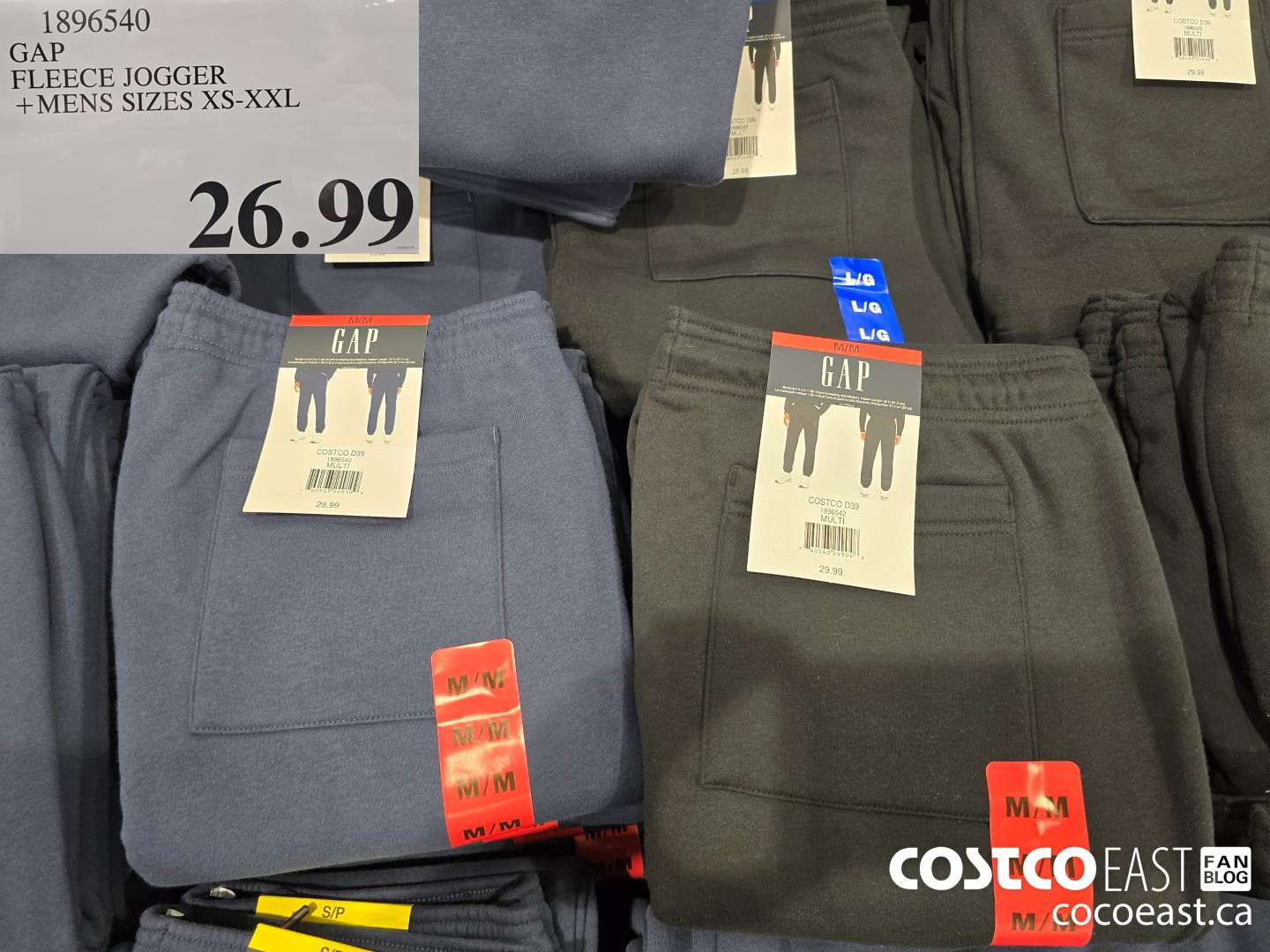 1896540 GAP FLEECE JOGGER + MENS SIZES XS-XXL $26.99