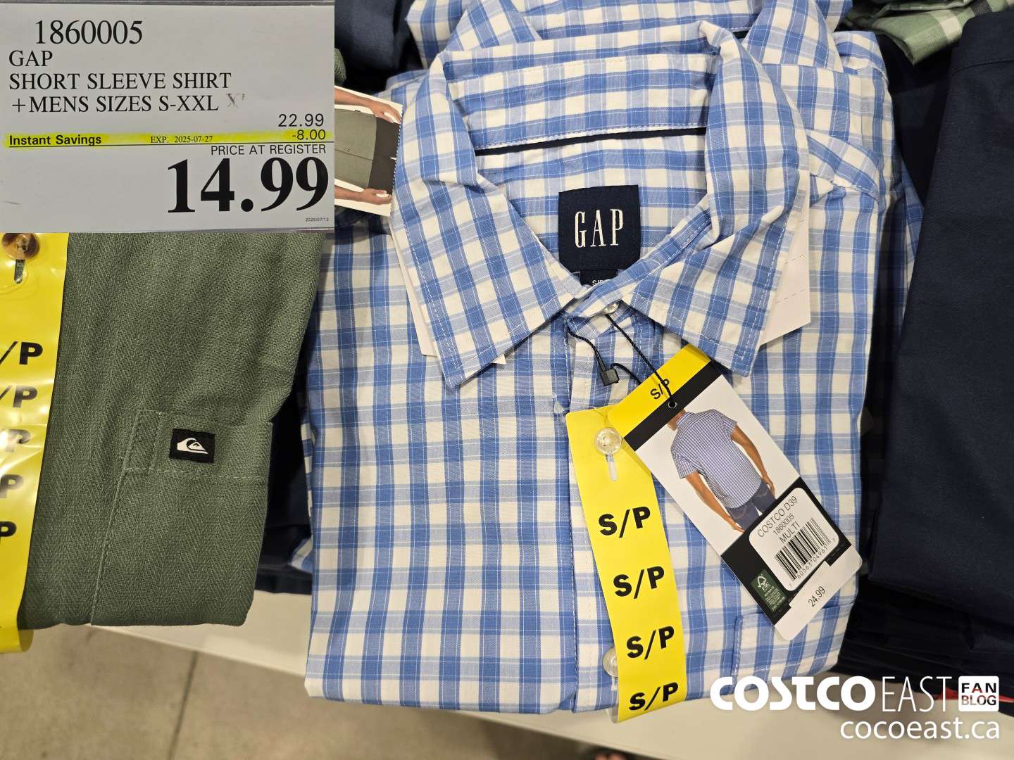 1860005 GAP SHORT SLEEVE SHIRT +MENS SIZES S-XXL ($8.00 INSTANT SAVINGS EXPIRES ON 2025-07-27) $14.99
