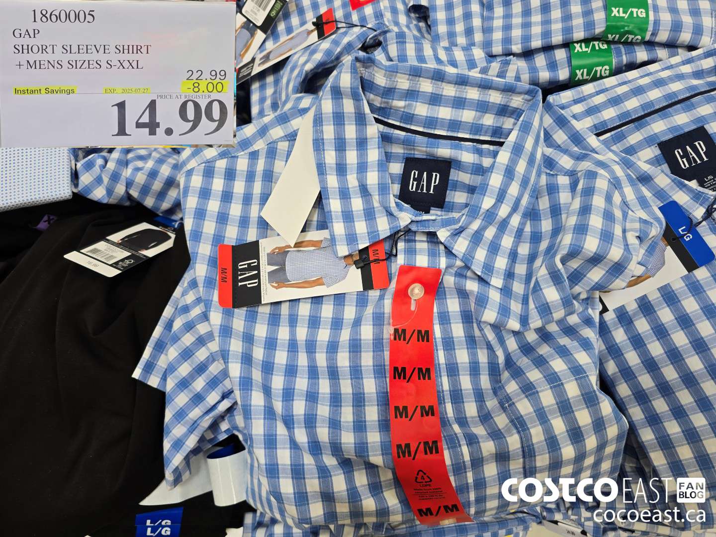 1860005 GAP SHORT SLEEVE SHIRT +MENS SIZES S-XXL ($8.00 INSTANT SAVINGS EXPIRES ON 2025-07-27) $14.99
