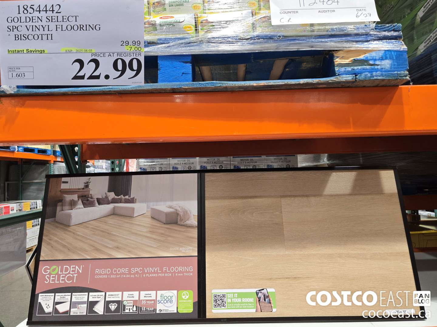 1854442 GOLDEN SELECT SPC VINYL FLOORING BISCOTTI ($7.00 INSTANT SAVINGS EXPIRES ON 2025-08-03) $22.99