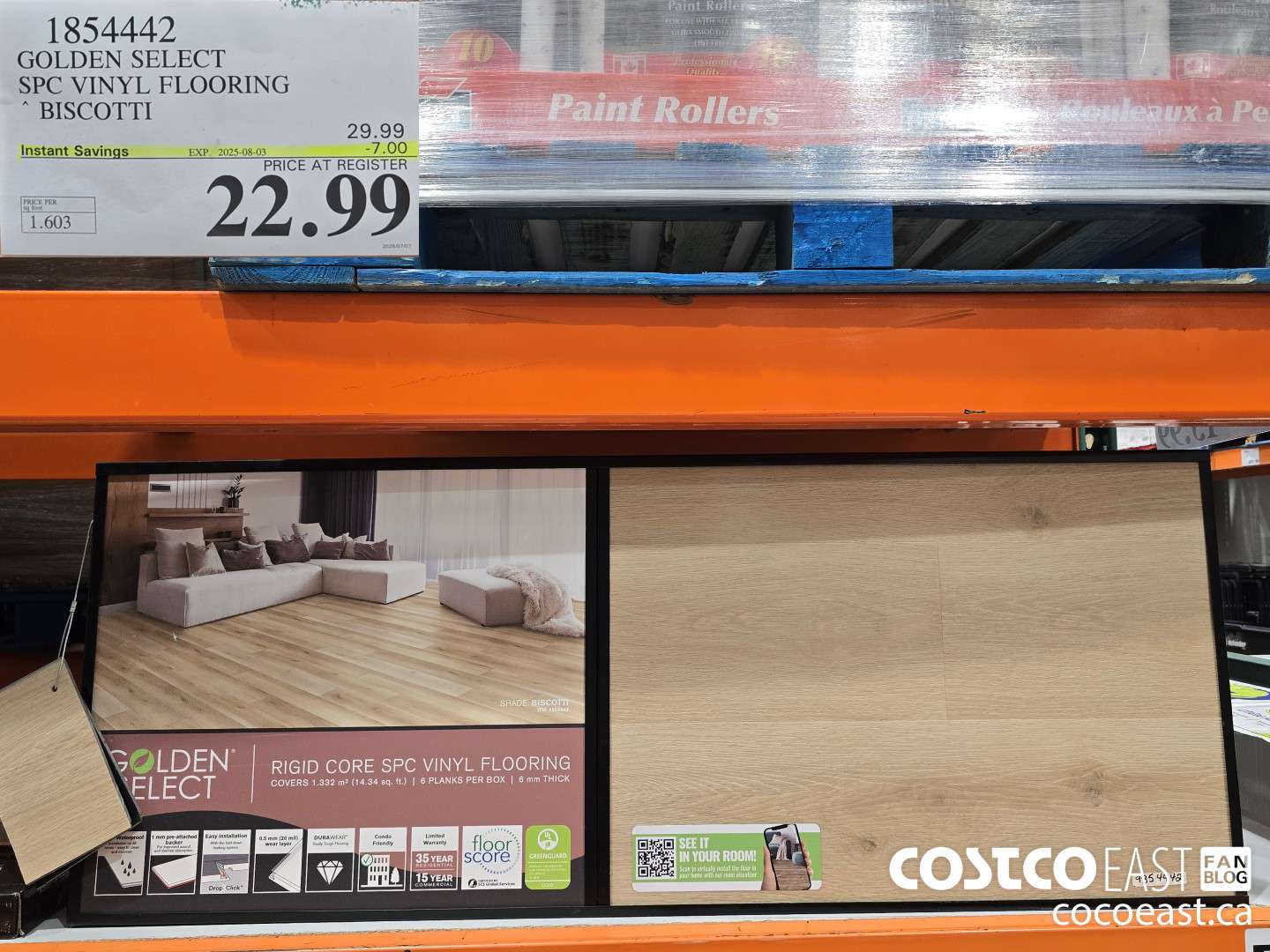 1854442 GOLDEN SELECT SPC VINYL FLOORING BISCOTTI ($7.00 INSTANT SAVINGS EXPIRES ON 2025-08-03) $22.99