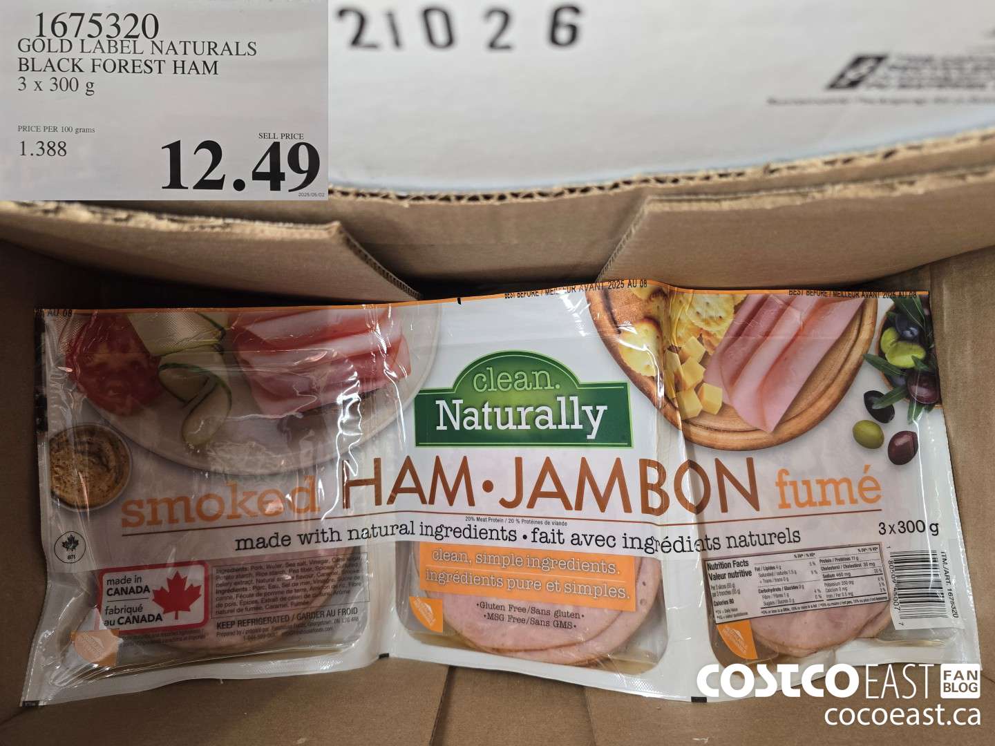 1675320 GOLD LABEL NATURALS BLACK FOREST HAM 3 x 300 g $12.49