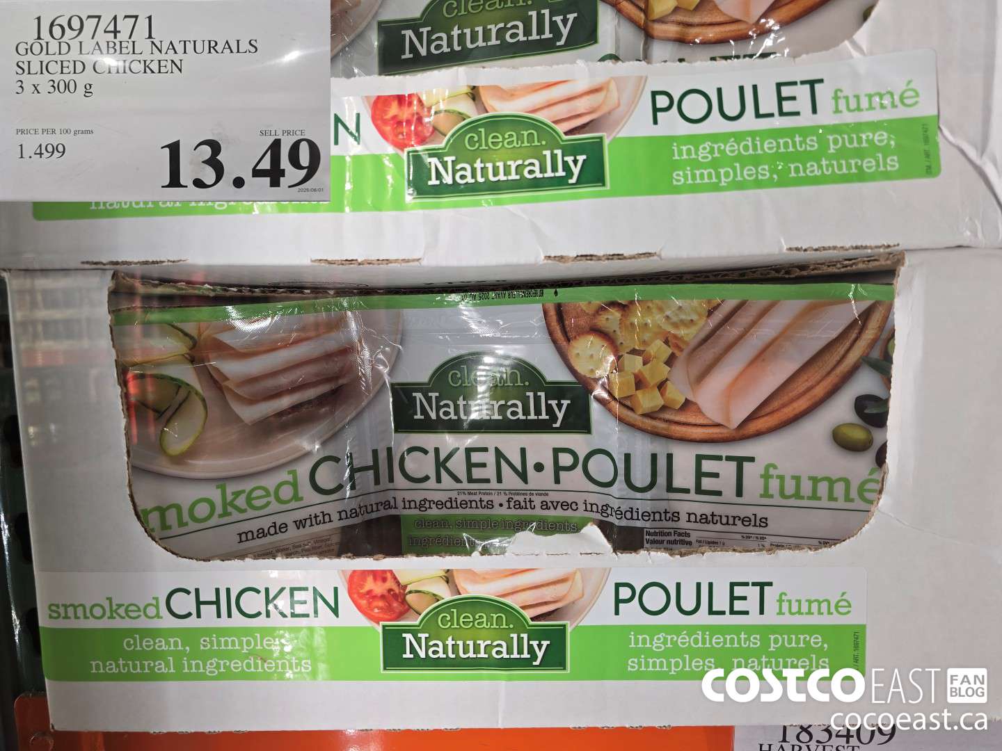1697471 GOLD LABEL NATURALS SLICED CHICKEN 3 x 300 g $13.49