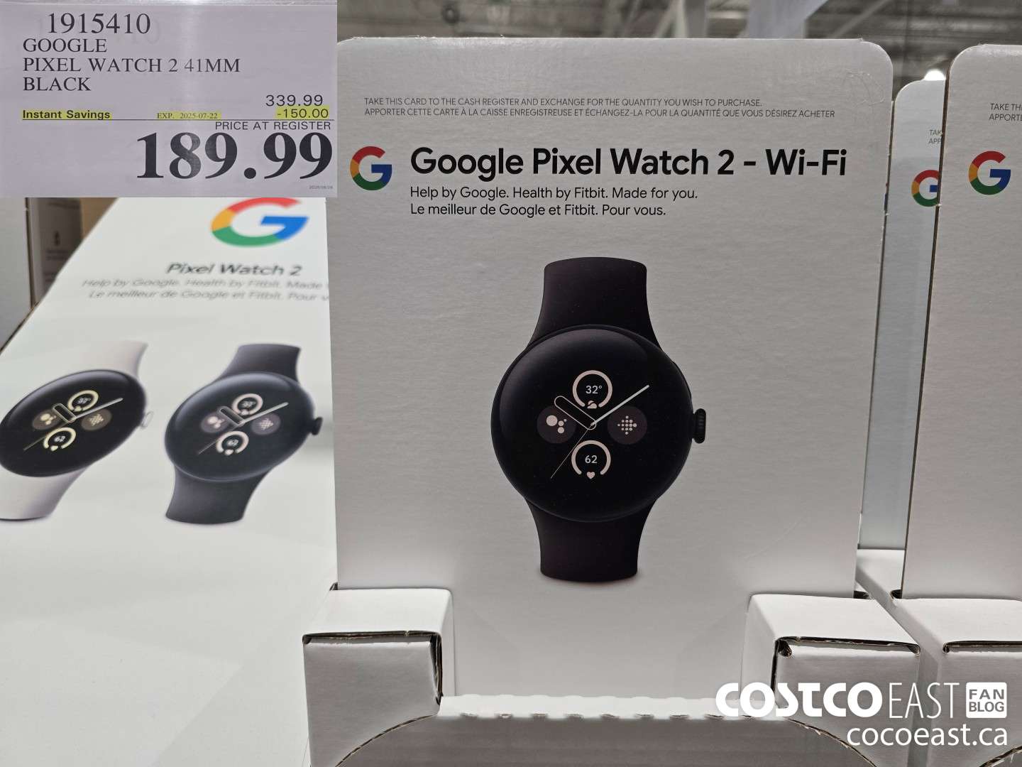 1915410 GOOGLE PIXEL WATCH 2 41MM BLACK ($15.00 INSTANT SAVINGS EXPIRES ON 2025-07-22) $189.99