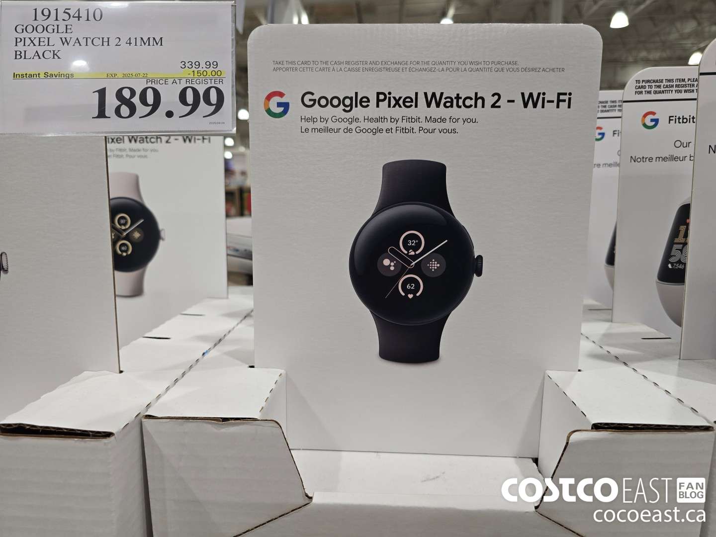 1915410 GOOGLE PIXEL WATCH 2 41MM BLACK ($15.00 INSTANT SAVINGS EXPIRES ON 2025-07-22) $189.99