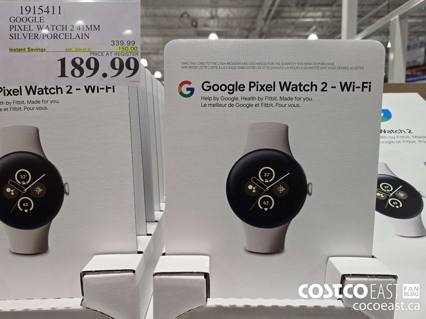 1915411 GOOGLE PIXEL WATCH 2 41MM SILVER/PORCELAIN ($150.00 INSTANT SAVINGS EXPIRES ON 2025-07-22) $189.99