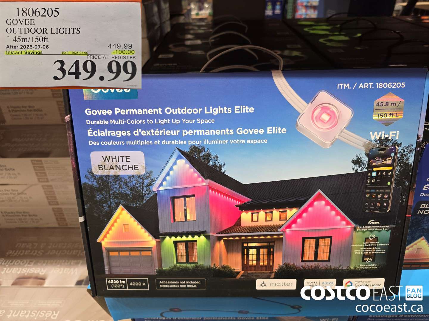 1806205 GOVEE OUTDOOR LIGHTS 45m/150ft ($100.00 INSTANT SAVINGS EXPIRES ON 2025-07-06) $349.99