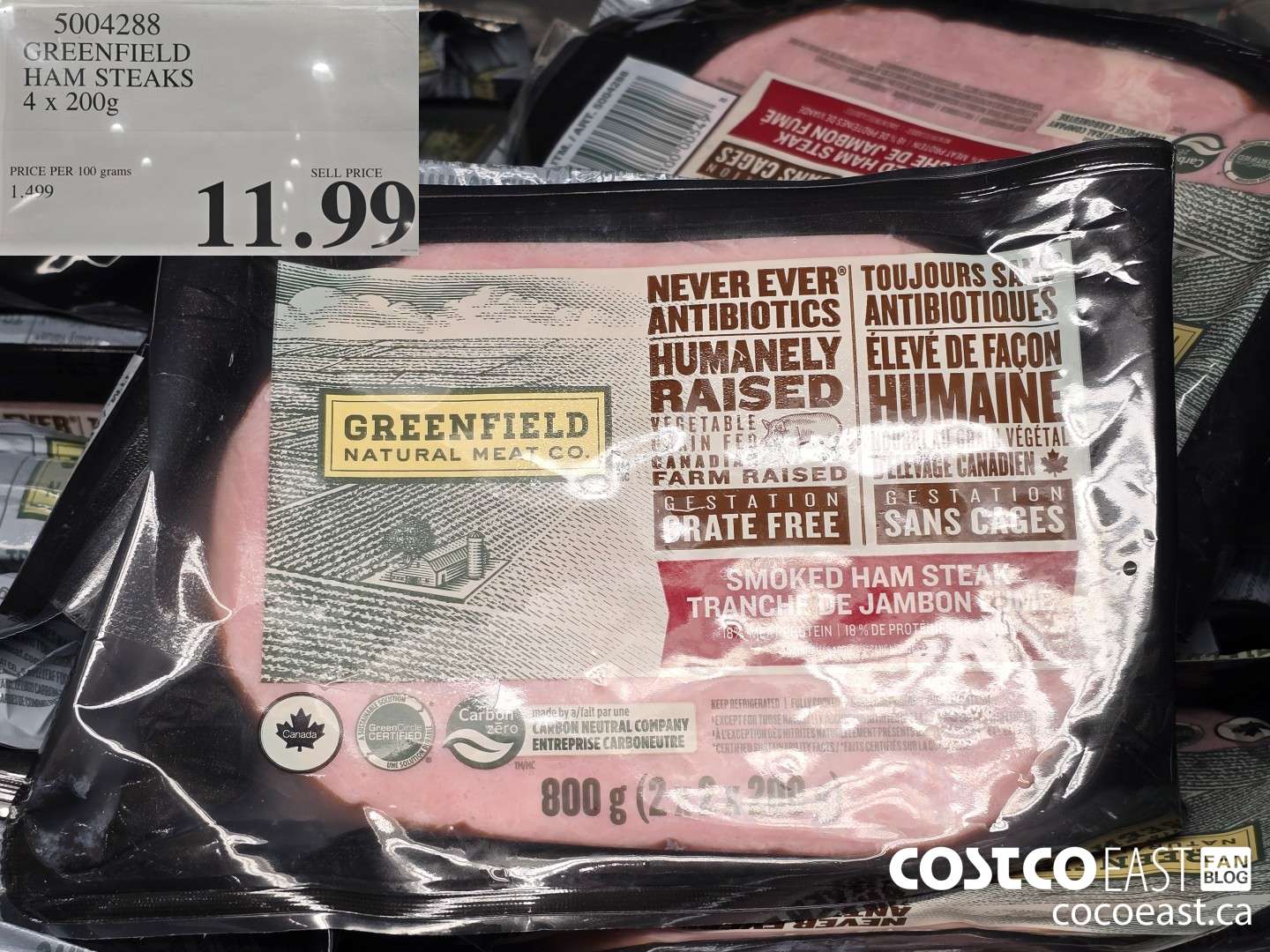 5004288 GREENFIELD HAM STEAKS 4 x 200g $11.99