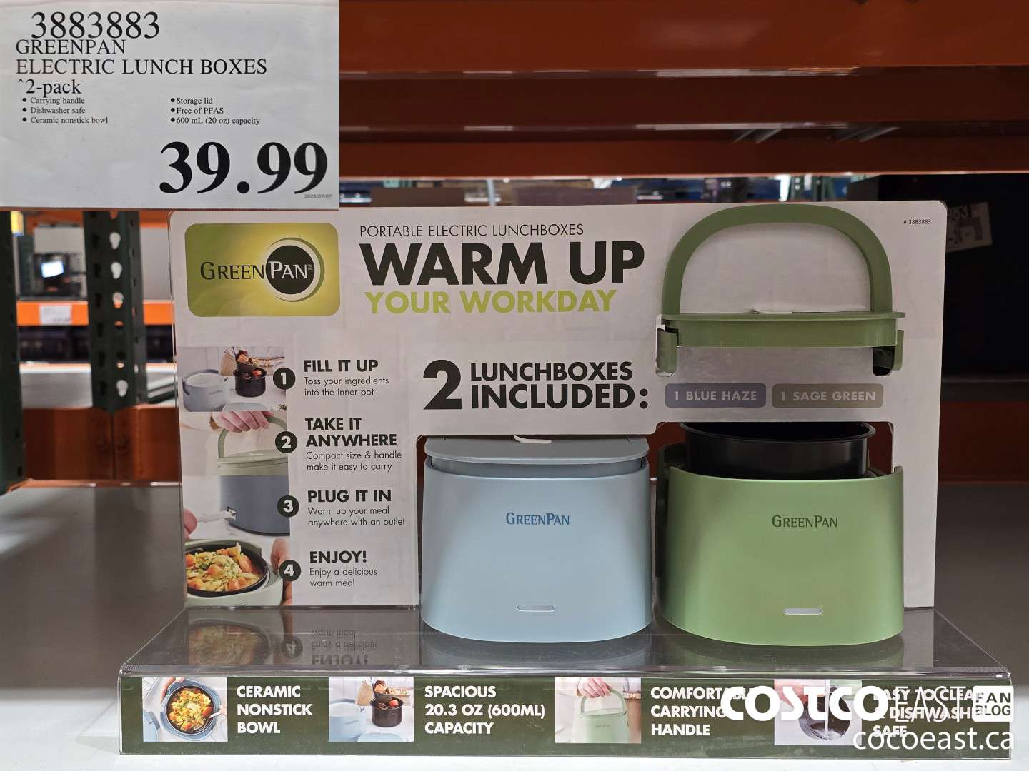 3883883 GREENPAN ELECTRIC LUNCH BOXES 2-PACK $39.99