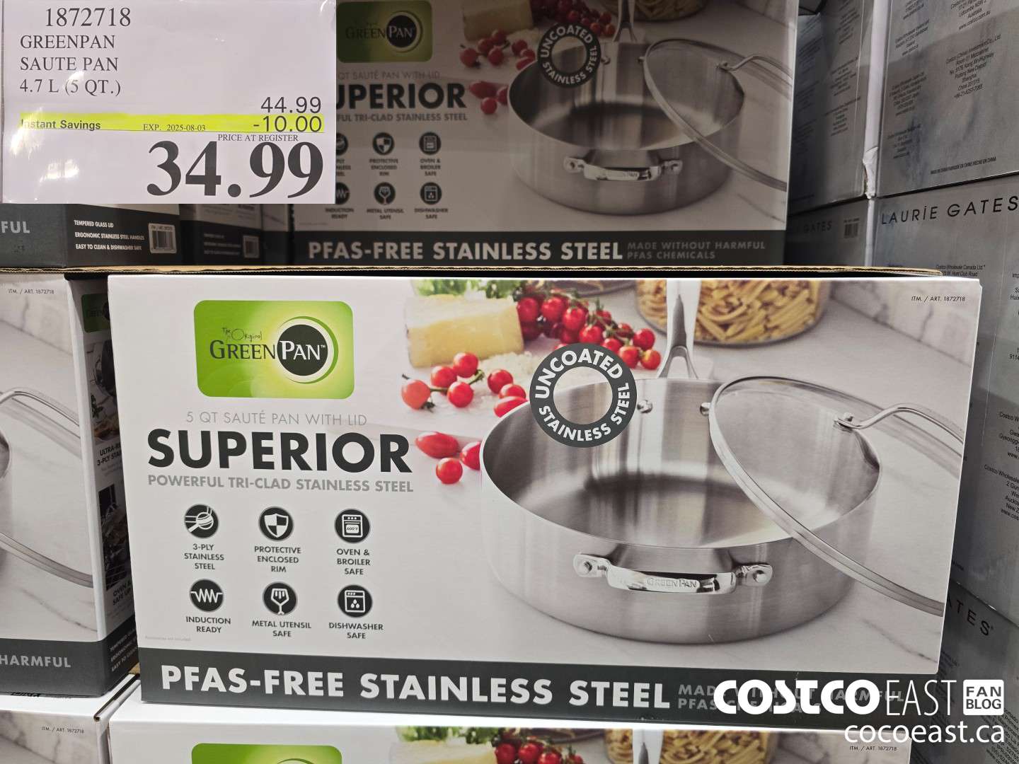 1872718 GREENPAN SAUTE PAN 5 QT ($10.00 INSTANT SAVINGS EXPIRES ON 2025-08-03) $34.99