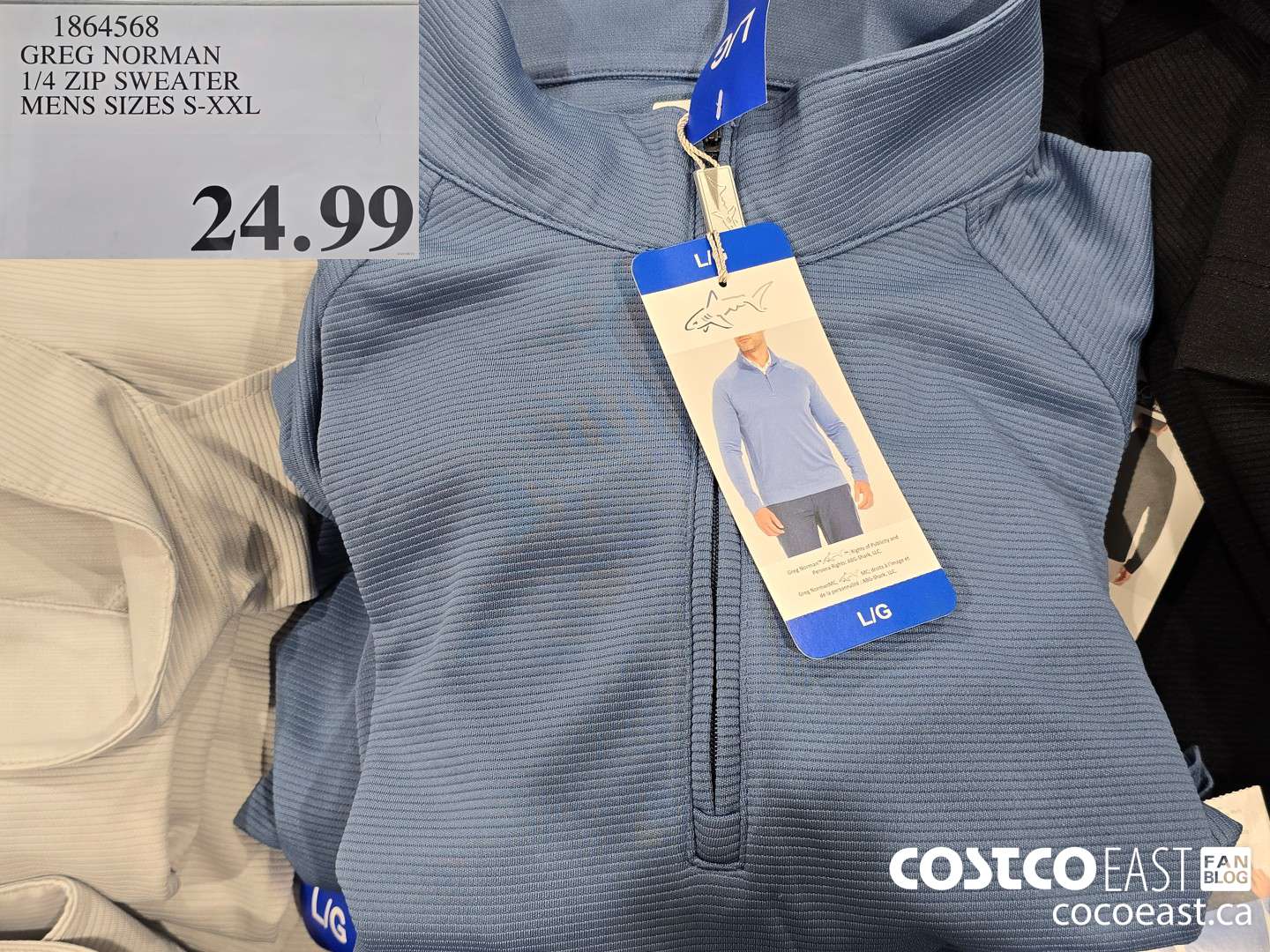 1864568 GREG NORMAN 1/4 ZIP SWEATER MENS SIZES S-XX $24.99