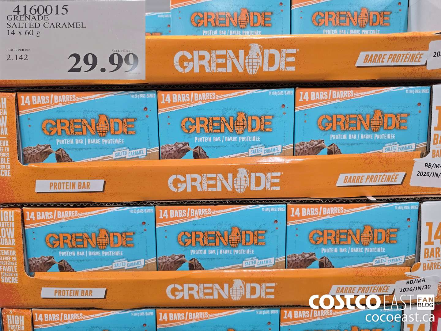 4160015 GRENADE SALTED CARAMEL 14 x 60 g $29.99