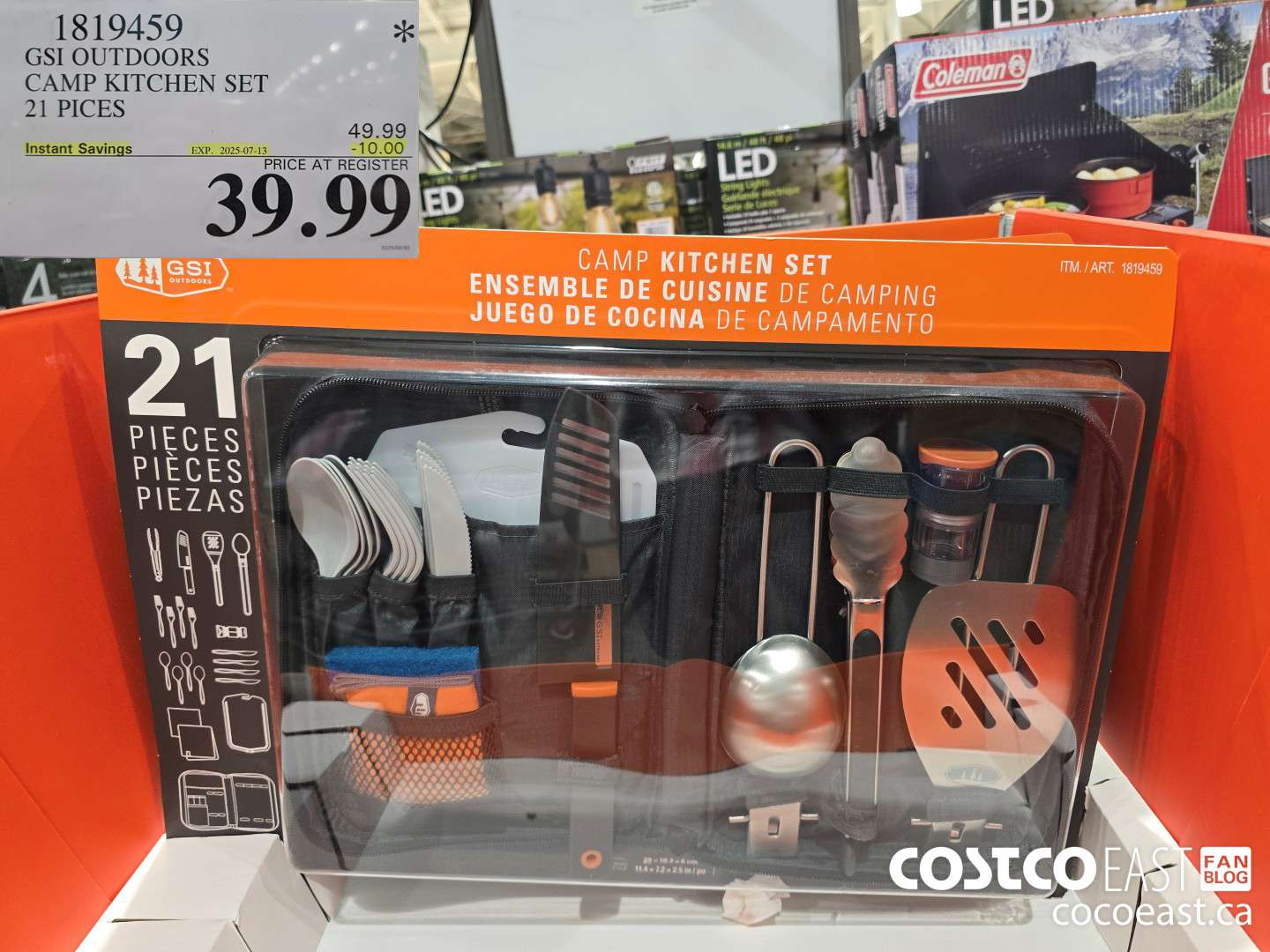 1819459 GSI OUTDOORS CAMP KITCHEN SET 21 PIECES ($10.00 INSTANT SAVINGS EXPIRES ON 2025-07-13) $39.99