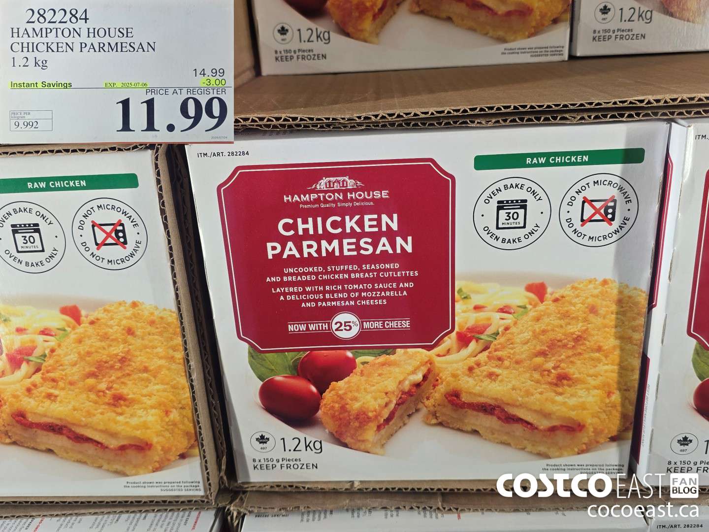 282284 HAMPTON HOUSE CHICKEN PARMESAN 1.2 kg ($3.00 INSTANT SAVINGS EXPIRES ON 2025-07-06) $11.99