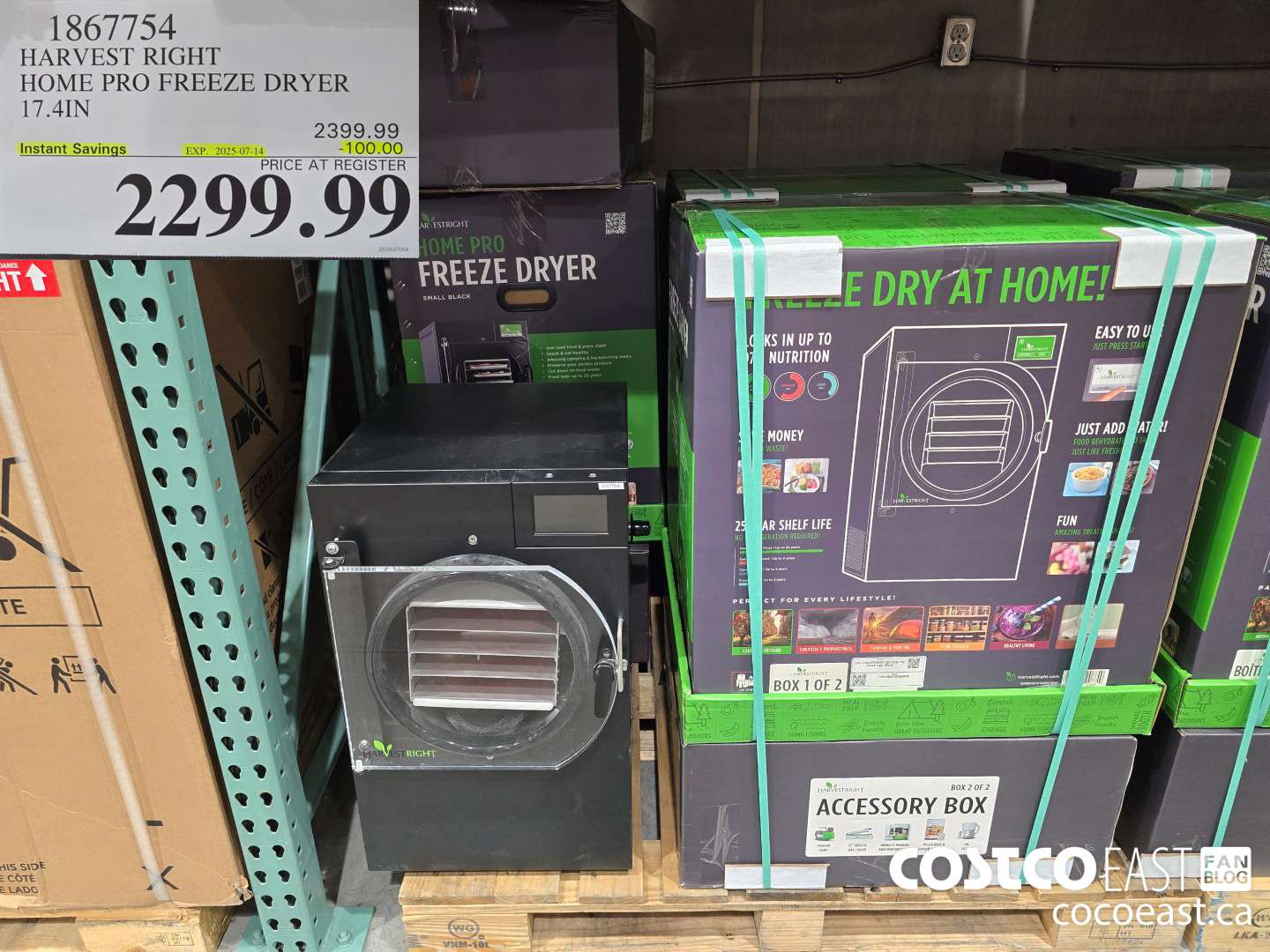 1867754 HARVEST RIGHT SMALL HOME PRO FREEZE DRYER N-HRFDSBK-PP ($100.00 INSTANT SAVINGS EXPIRES ON 2025-07-14) $2299.99