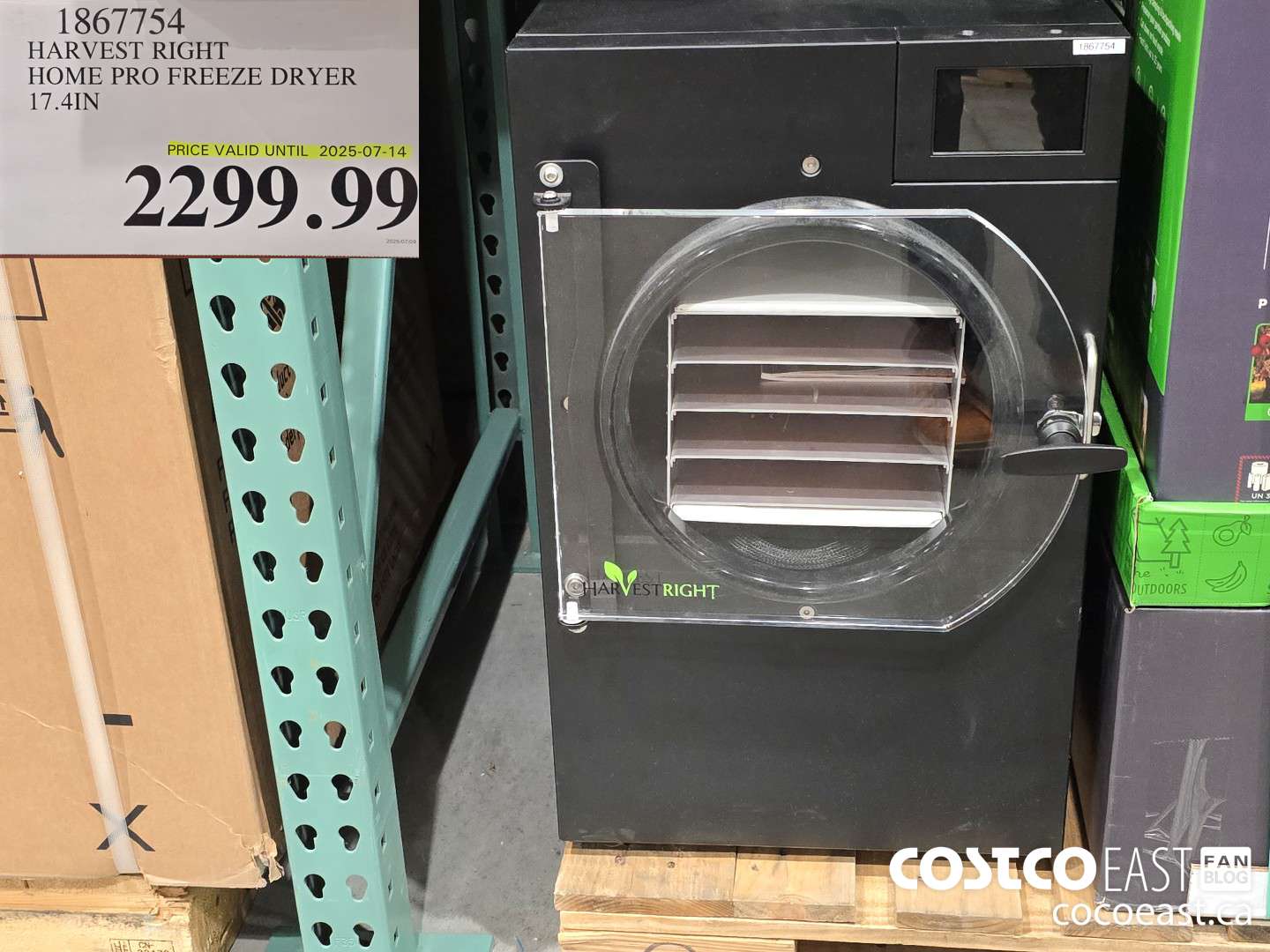 1867754 HARVEST RIGHT SMALL HOME PRO FREEZE DRYER N-HRFDSBK-PP $2299.99