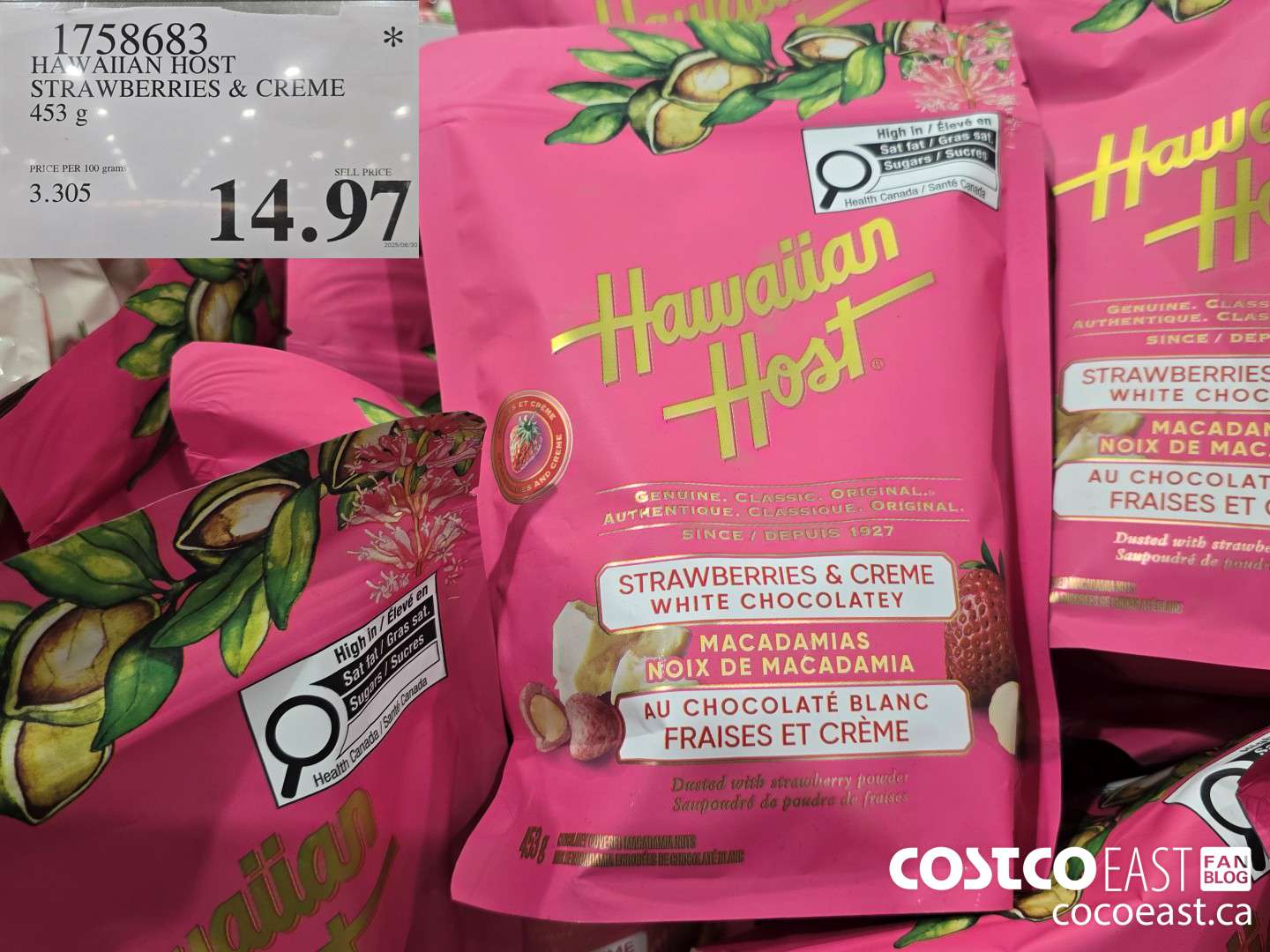 1758683 HAWAIIAN HOST STRAWBERRIES & CREAM 453 g $14.97