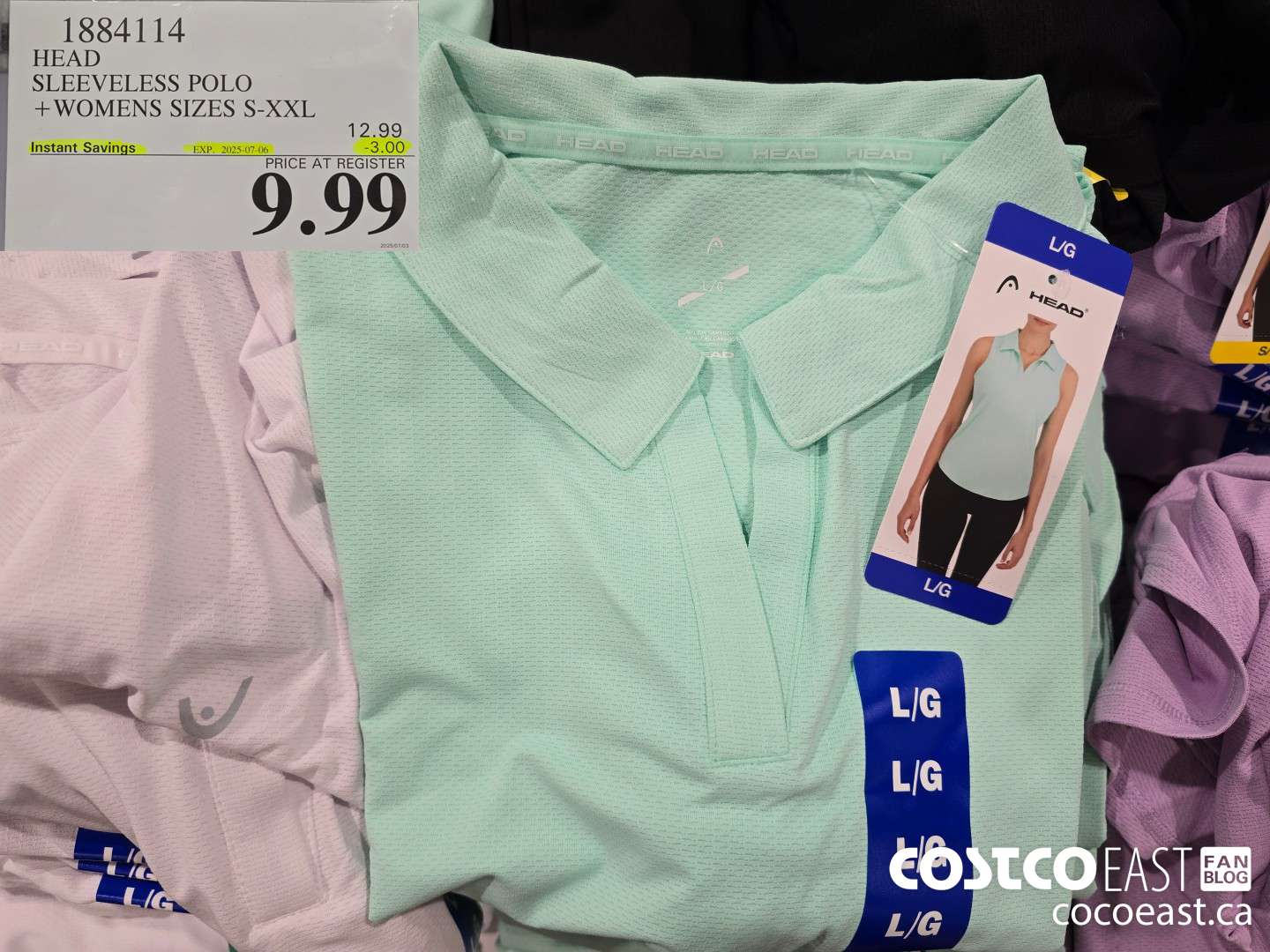 1884114 HEAD SLEEVELESS POLO +WOMENS SIZES S-XXL ($3.0 INSTANT SAVINGS EXPIRES ON 2025-07-06) $9.99