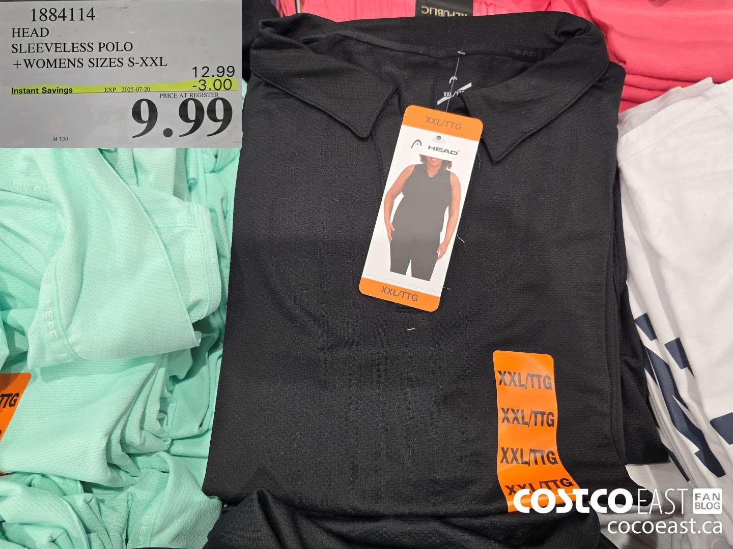 1884114 HEAD SLEEVELESS POLO +WOMENS SIZES S-XXL ($3.0 INSTANT SAVINGS EXPIRES ON 2025-07-20) $9.99