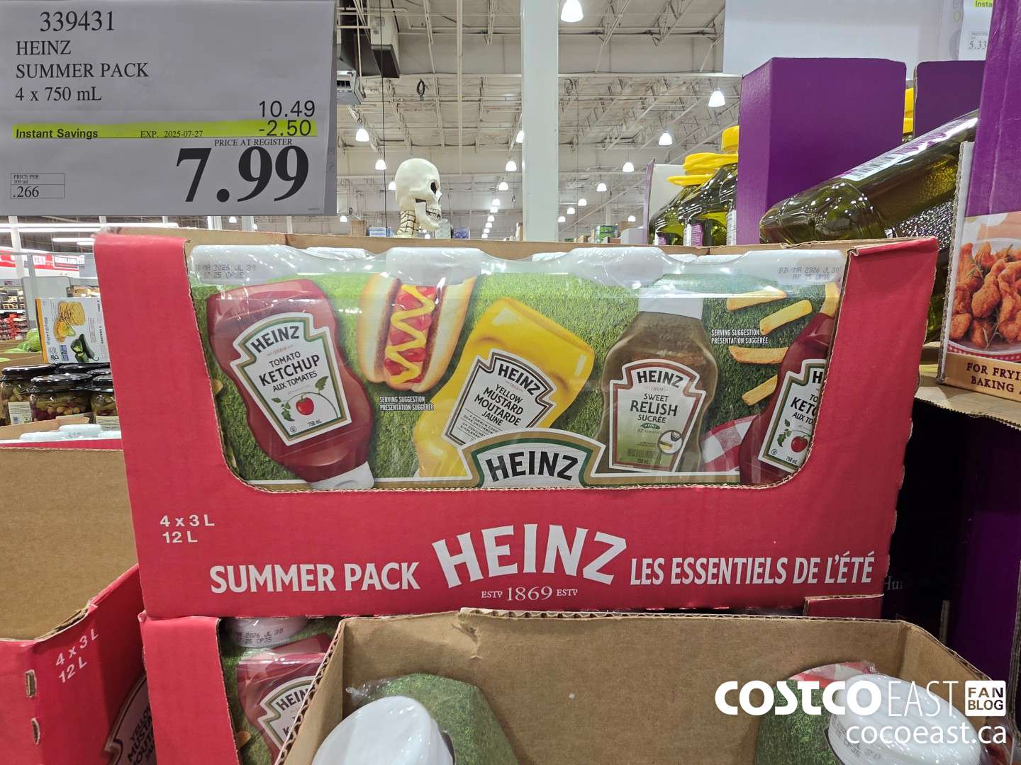 339431 HEINZ SUMMER PACK 4 x 750 mL ($2.50 INSTANT SAVINGS EXPIRES ON 2025-07-27) $7.99