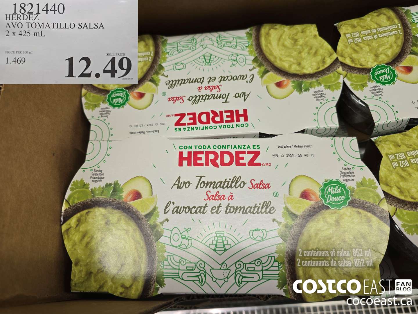 1821440 HERDEZ AVO TOMATILLO SALSA 7x 425 mL $12.49